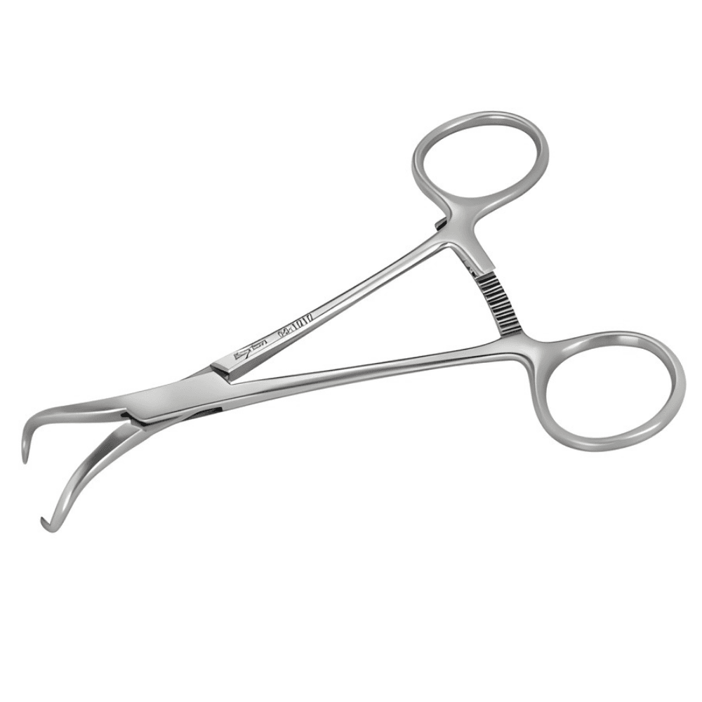 Bone Fragment Clamp 6 1/2" Curved