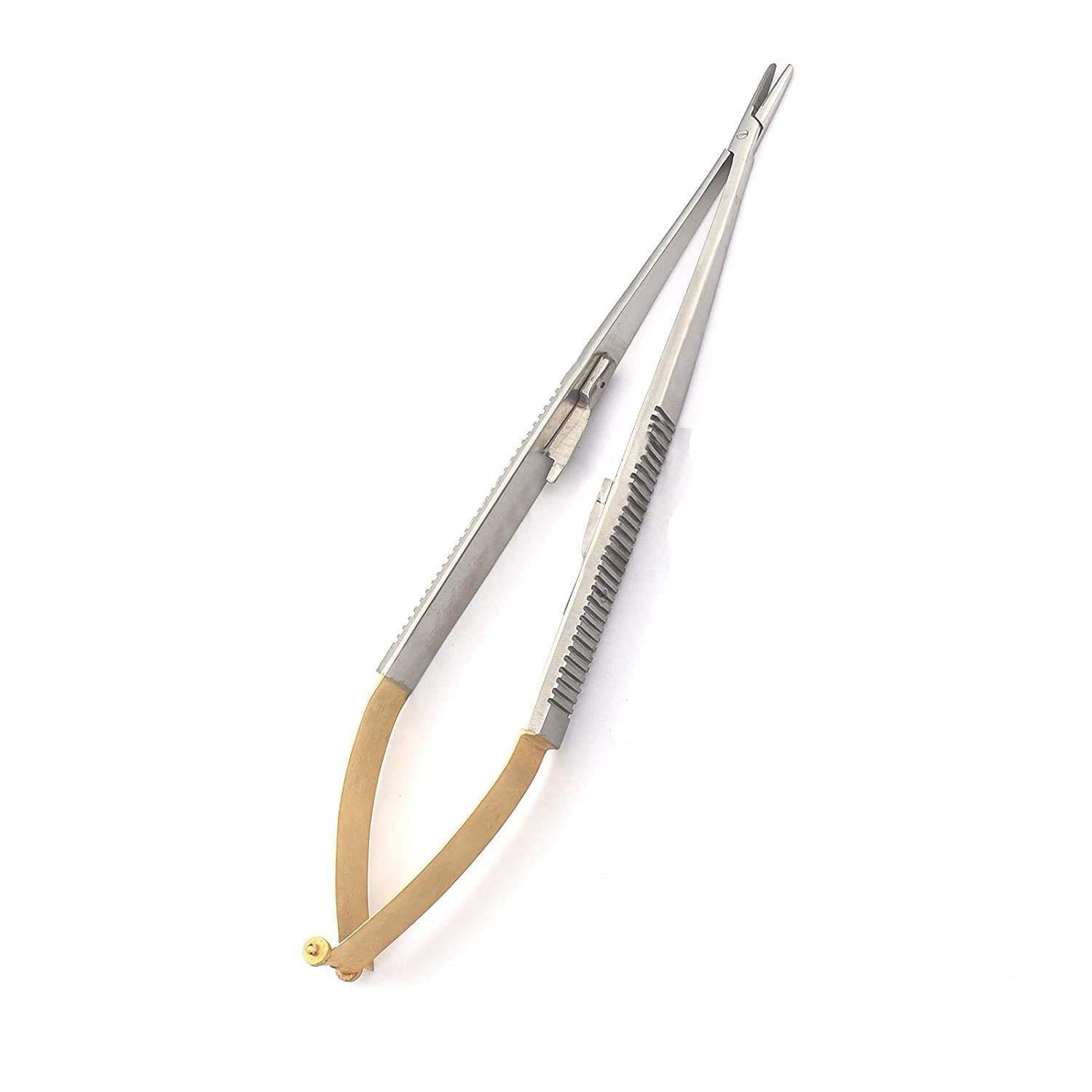 Jacobson Needle Holder Curved Serrated 7" Tungsten Carbide