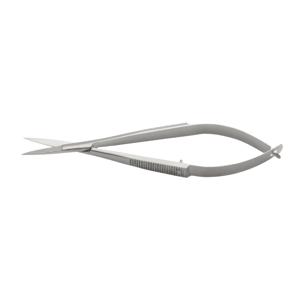 Noyes Iris Scissors Curved 4 1/2" Sharp Tips With Spring Handle